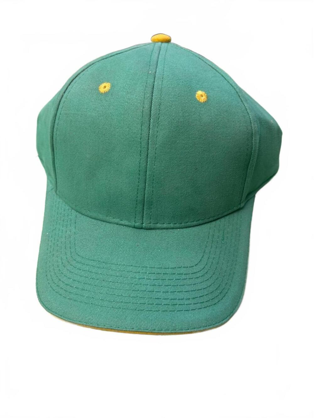 Deadstock OG Blank Baseball Caps Lot of 5 Green Gold NOS